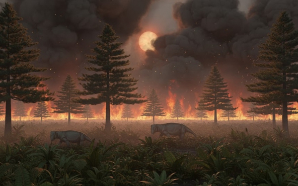 Ученые нашли доказательства обширных лесных пожаров 250 млн лет назад — явления, считавшегося отсутствующим в этот период