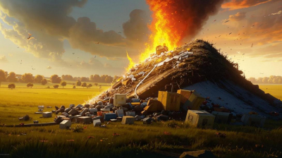 Загорелся новый мусорный полигон в Актобе